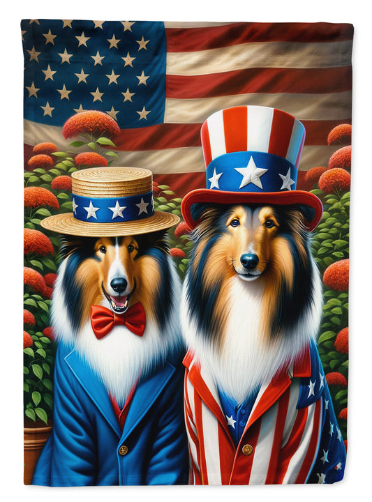 All American Collie Garden Flag 2Luckey