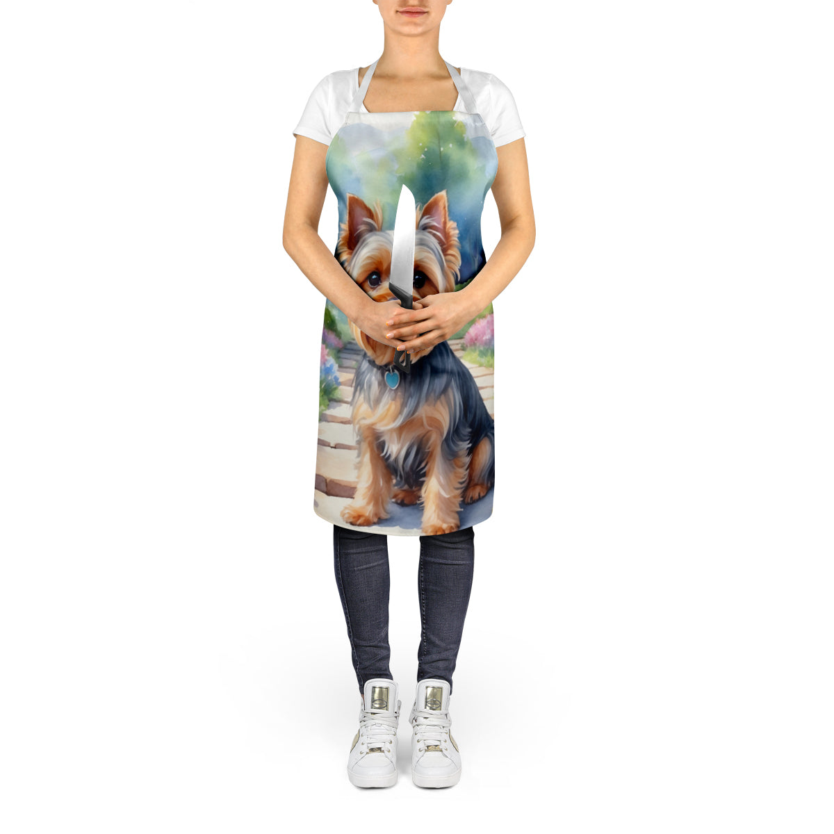 Yorkshire Terrier Spring Path Apron 2Luckey