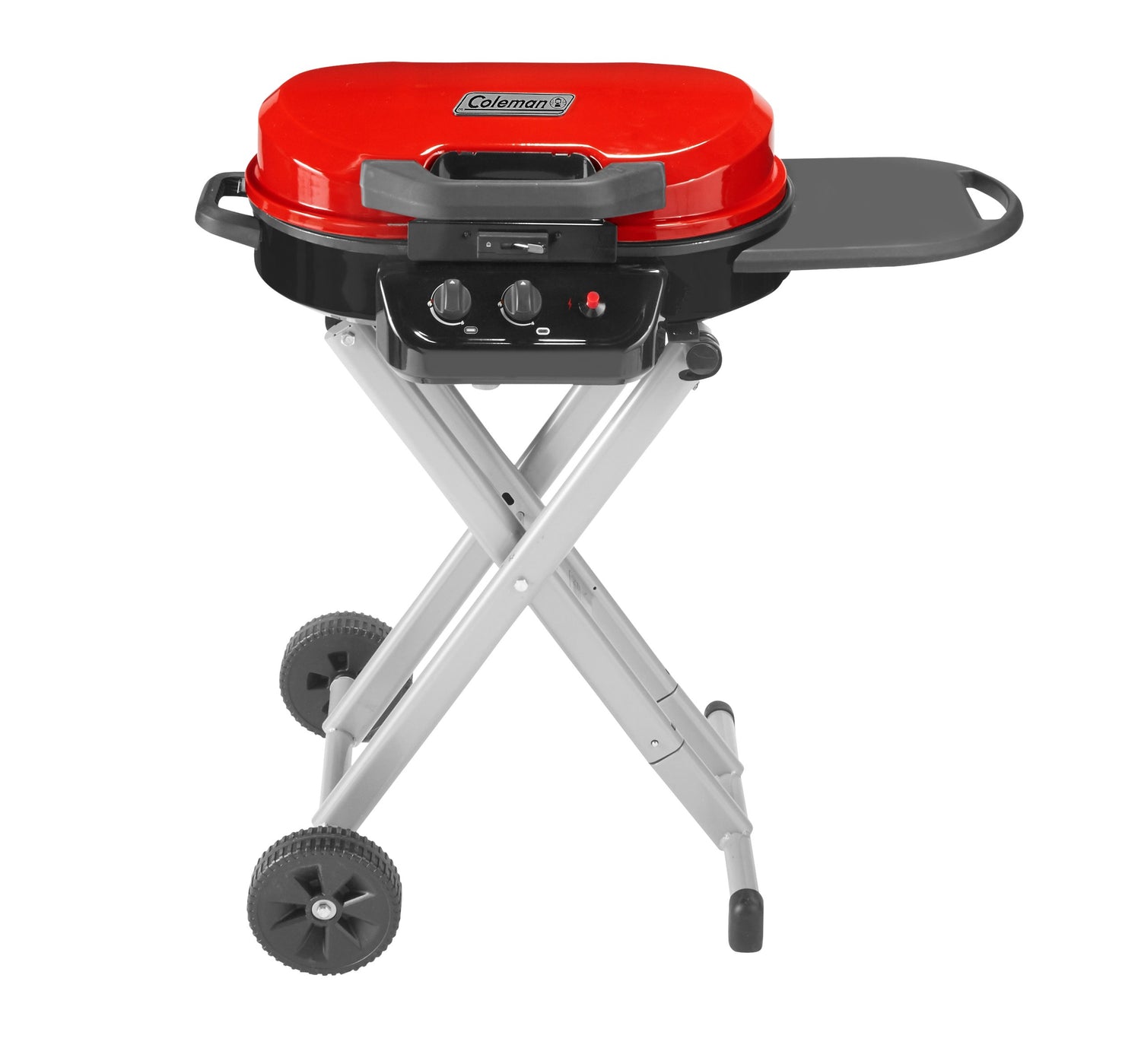 Coleman Roadtrip 225: Portable Propane Grill Gas Grill with Push-Button Start Foldable Legs & Wheels Side Table and 11k BTUs 2Luckey
